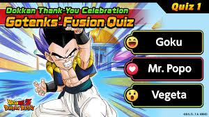 Complete the quiz and get your reward with 100% accuracy. Gotenks Fusion Quiz Dragon Ball Z Dokkan Battle Facebook
