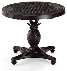 British Colonial Round Pedestal Outdoor Side Table Frontgate Patio Furniture Tropical British Colonial Decor British Colonial Style Colonial Style Interior