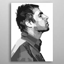 Black And White Rockstar Prints Liam Gallagher Rockstar Poster Print By Nofa Aji Zatmiko Displate In 2020 Print Artist Poster Making Liam Gallagher