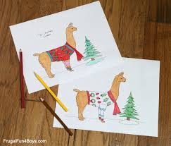 Baseball cap pipe cleaners (red, green) tissue paper(red,. Llama Ugly Sweater Christmas Coloring Page Frugal Fun For Boys And Girls