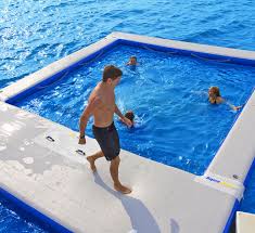 These Inflatable Ocean Pools Give You A Closed Off Swimming Area In A Lake Or Ocean Floating In Water Pool Family Pool