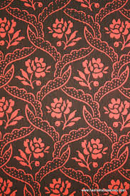 Black And Red Pattern Design 1940 S Vintage Wallpaper Black Lacy Lattice With Red Flowers Vintage Wallpaper Vintage Flowers Wallpaper Damask Pattern