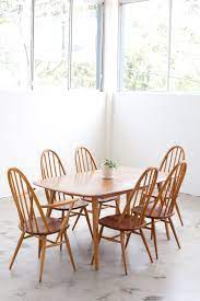 Structurally solid with some age related wear on the back bar and legs as expected with chairs of this age. Vintage English Ercol Dining Suite Made From Beech And Elm Www Tangerineandteal Com Ercol Furniture Ercol Chair Furniture