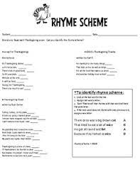 Rhyming Schemes Worksheets Teaching Resources Tpt