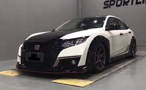 Front bumper (including carbon fiber canards). Spacious Japanese Honda Civic Type R With Widebody Kit