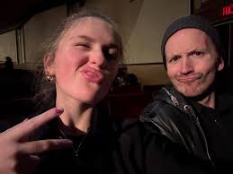 Grace Switzer, me, Tony Levin Official Page, Danny Carey (Tool), Steve Vai, Adrian  Belew chilling in Wilkes barre