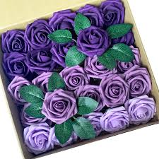Check spelling or type a new query. Buy Mefier Artificial Flowers 25pcs Real Looking Ombre Colors Purple Fake Roses With Stem For Diy Wedding Bouquets Centerpieces Baby Shower Party Home Decorations Online In Turkey B08gwsq7pb