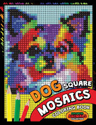 Hidden pictures worksheet clown color by numbers. Dog Square Mosaics Coloring Book Colorful Animals Coloring Pages Color By Number Puzzle Buy Online In Angola At Angola Desertcart Com Productid 152424761