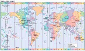 Education Classroom Decor Geography Our World Time Zone Wall Map By Geonova Displays A Unique View Of The World W Time Zone Map World Time Zones Us Map
