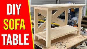 Below are some examples of successful sofa tables that do just that…and why Diy Farmhouse Sofa Table Tv Stand With Build Plans Youtube