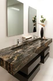 The standard height of a bathroom vanity is about 36 inches tall. Marble Restroom Novocom Top
