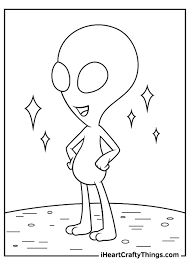 Alien pictures to colour