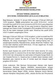 Statistik terkini 26 ogos bilangan kes kementerian kesihatan malaysia facebook. Kenyataan Akhbar Menteri Kesihatan Malaysia Bertarikh 3 Februari 2020 Jabatan Penerangan Malaysia