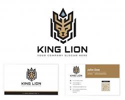 Lion King Gold Logo With Stationery Business Card In 2020 Stationery Business Card Business Stationery Lion King