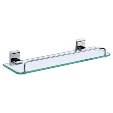 Check spelling or type a new query. New Modern Chrome Colored Bath Shelf Bathroom Accessories Solid Brass Glass Shelf