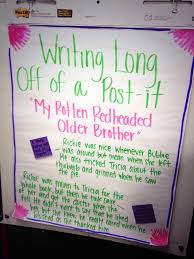 Writing Long Off A Post It Reading Writing Project