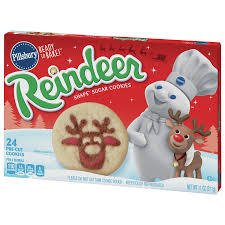 Whether you need valentine's day treats for the class or christmas sweets to leave out for santa, these if using 5 lb tub pillsbury™ refrigerated sugar cookie dough; Pillsbury Ready To Bake Reindeer Shape Sugar Cookies Walmart Com Walmart Com