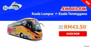 3 highway, 464km, estimated travel time: Adik Beradik Express Bus Between Kl And Kuala Terengganu Busonlineticket Com