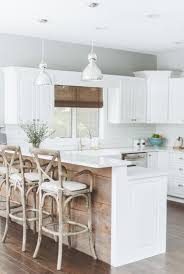 In The Details White Kitchen Wood Island Coco Kelley Coastal Kitchen Design Kitchen Inspiration Design Reclaimed Wood Kitchen Island