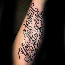 The quote is meant to inspire observers and the wearer to pursue their passions. Top 41 Forearm Quote Tattoo Ideas 2021 Inspiration Guide