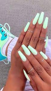 55 Attractive And Simple Winter Acrylic Coffin Nails To End This Holiday Season Best Acrylic Nails Acrylic Nails Coffin Short Long Acrylic Nails