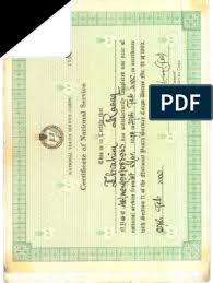 Nysc Certificate Pdf