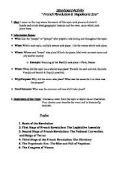 French Revolution Storyboard Activity French Revolution Congress Of Vienna Best Teacher Ever