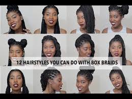 12 Hairstyles You Can Do With Box Braids Box Braids Hairstyles Hair Styles Braided Hairstyles