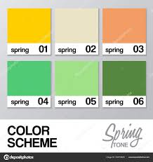 Color Chart For Spring Vector Illustration Stock Vector