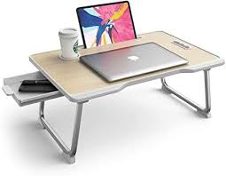 1.9'' h x 9.44'' w x 8.26'' d; Elekin Folding Standing Laptop Desk Multi Function Elekin Laptop Bed Table Stand Lap Desk With Handle Drawer In 2021 Laptop Desk For Bed Laptop Table For Bed Lap Desk