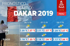 El puente estará marcado por la primera situación de tiempo invernal de la temporada: Rally Dakar 2019 Conoce El Pronostico Del Clima Para La Partida Manana Domingo Noticias Agencia Peruana De Noticias Andina