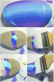 How To Quickly Make A Beautiful Gradient Base Coat Rock Painting 101 Kies Malerei Steine Steinmalerei
