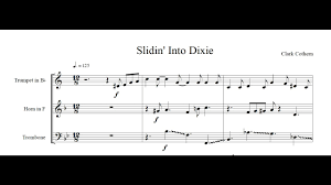 Slidin Into Dixie For Brass Trio By Clark Cothern 1957 Bmi Youtube