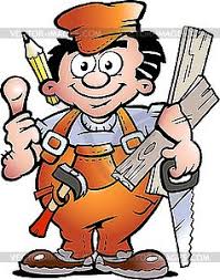 Carpenter Handyman Vector Clip Art Funny Cartoon Characters Clip Art Cartoon