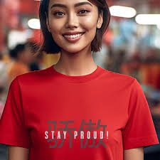 Asian Chinese Pride T-shirt Celebrate Heritage With English and Chinese  Characters Stay Proud Asian Tees Asian Chinese New Year Pride Shirt