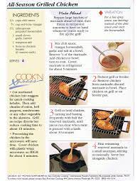 All Season Grilled Chicken Easy Everyday Cooking Recipe Cards Grilled Chicken My Best Recipe
