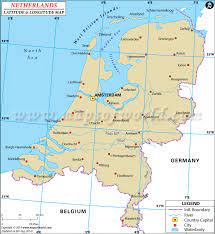 Por un lado tenemos al ecuador, dividiendo a los hemisferios norte y sur. Netherlands Latitude And Longitude Map