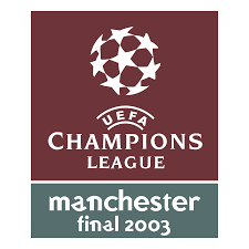 Champions league, football, logos that start with u, soccer, sport, uefa, uefa champions league 1 logo, uefa champions league 1 logo black and white, uefa champions league 1 logo png, uefa champions league 1 logo transparent. Uefa Champions League Manchester Final 2003 Logo Png Transparent Svg Vector Freebie Supply