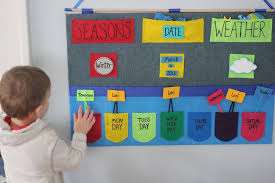 Diy Felt Weather Seasons Chart Daily Calendar Kids