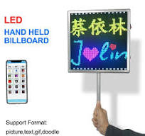 Bluetooth APP Programmable LED Sign USB Battery Rechargeable Advertising LED Display Ticker Portable Hand Held LED Poster Board - AliExpress 502