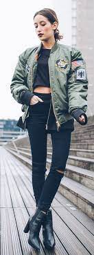 Army Green Patched Bomber Jacket Bomber Jacket Women Bomber Jacket Outfit Fashion