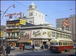 Corner Of Yonge Dundas Streets 1960s Toronto Street Toronto City Toronto Ontario Canada