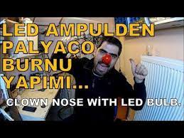 led ampulden palyaco burnu yapimi clown nose with led bulb entertainment robin williams led