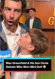 Max Greenfield and Son Mini Golf Showdown at Premiere