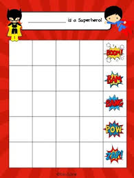 superhero sticker chart worksheets teaching resources tpt