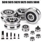 Track Linear Shaft Roller Bearing U Groove Steel Wheel Metal Pulley Sliding  Guid | eBay