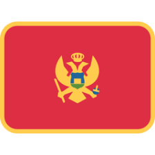 Его поле выполнено красным цветом, по всему. Flag Chernogoriya Emodzi