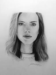 Serenity drawing using graphite pencil and paper