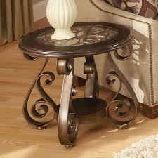 Red and gold painted over black creating a dramatic tabletop. Bombay End Table Standard Furniture Furniture Cart
