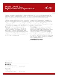 Dakota County 2022 Highway 50 Safety Improvements Contact